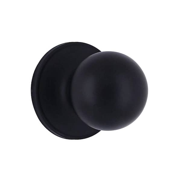 Defiant Ball Matte Black Hall/Closet Door Knob