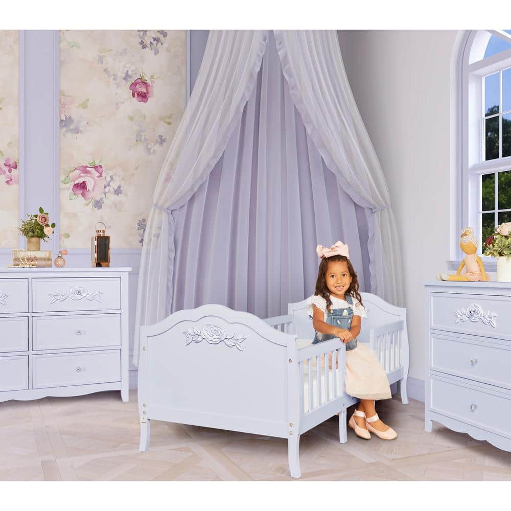 Lavender Baby Rose 3-in-1 Toddler Bed