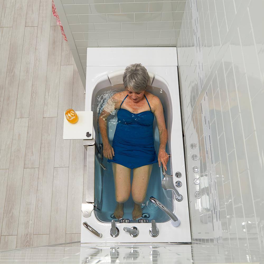 Royal 52" White Acrylic Hydro Massage Walk-In Bathtub with Heated Seat