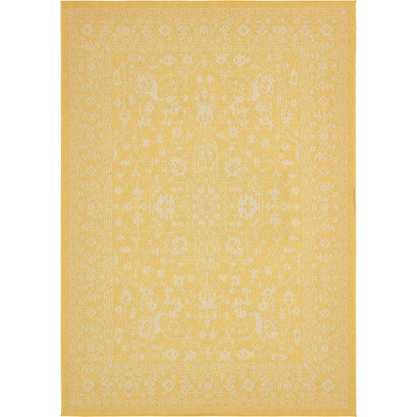Unique Loom Outdoor Allover Yellow 9' 0 x 12' 0 Area Rug