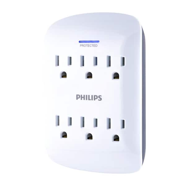 Philips 6-Outlet Surge Protector Tap