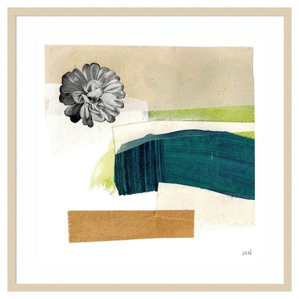 Amanti Art Day Beach I by Lindsey Newman 33 in. W x 33 in. H. Wood Framed Wall Art Print Framed in Brown