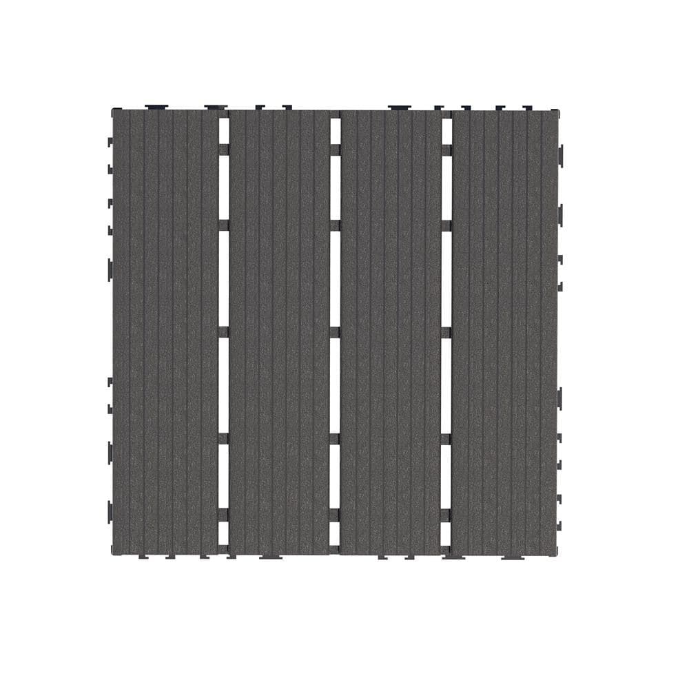 Quick Deck Tile, 1 ft. x 1 ft. All Weather Plastic Outdoor Waterproof Inter