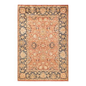 Mogul One-of-a-Kind Traditional Orange 5 ft. 10 in. x 8 ft. 10 in. Oriental Area Rug