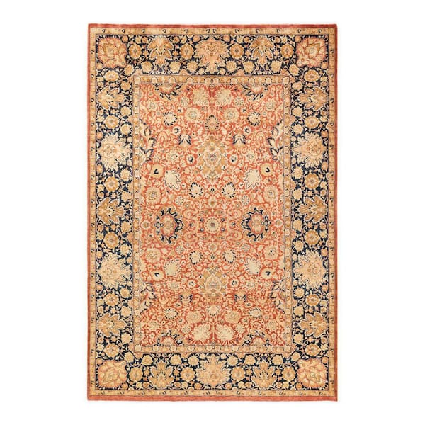 Solo Rugs Mogul One-of-a-Kind Traditional Orange 5 ft. 10 in. x 8 ft. 10 in. Oriental Area Rug