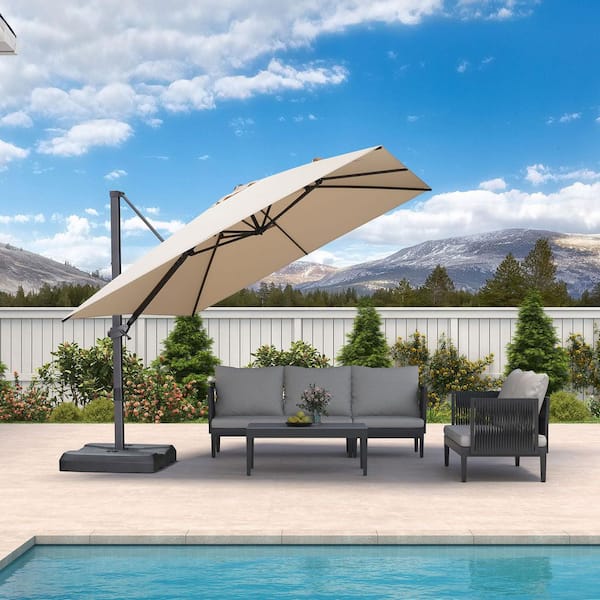 10 foot tall patio umbrella Offset Hanging Enjoy the shade or night light this 10 solar Led cantilever outdoor patio umbrella provides 10 ft Patio Umbrellas |