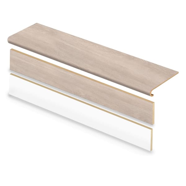 Frenchman Bay/Inman Lk/Soft Ok Glzd/Spring Park 47in.Lx12.15in.Wx1.69in.T Laminate Stair Tread and Reversible Riser Kit