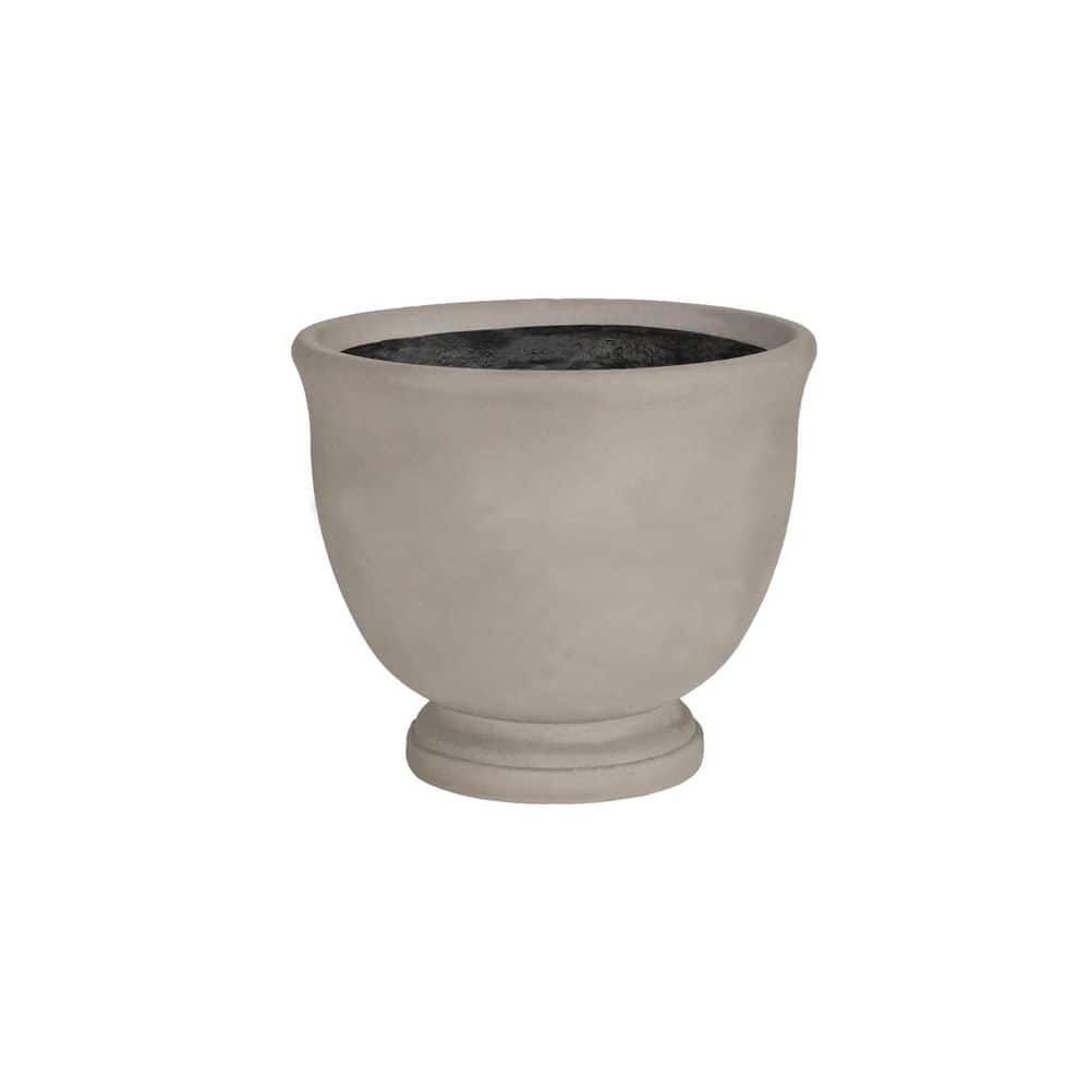 PRIVATE BRAND UNBRANDED 8 in. Light Cement Urn Planter (Set of 4
