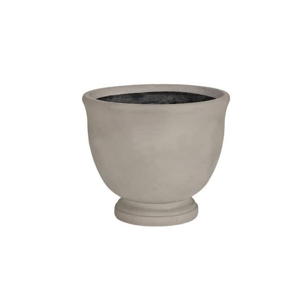 PRIVATE BRAND UNBRANDED 8 in. Light Cement Urn Planter (Set of 4)