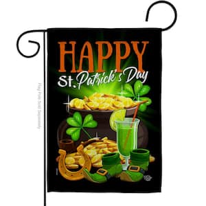 13 in. x 18.5 in. Happy Saint Patrick Day Garden Flag Double-Sided Spring Decorative Vertical Flags