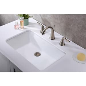 Rhodes Series 7 in. Ceramic Undermount Bathroom Sink Basin in White