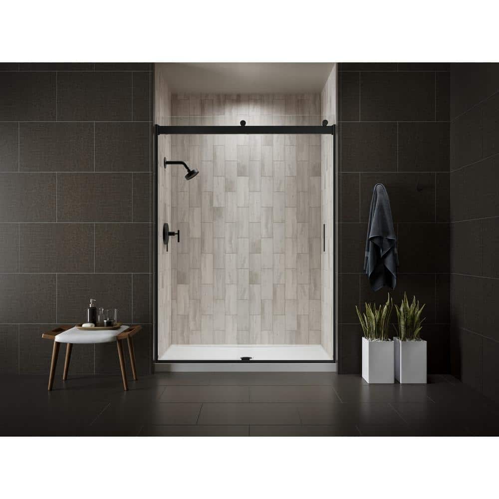 Levity Collection K-706164-L-ABZ 59.63"" x 74"" Sliding Shower Door with 0.31"" Thick Crystal Clear Glass in Anodized Dark -  Kohler, K706164LABZ
