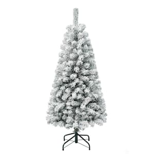 Hivago Iridescent Tinsel Artificial 7 High Christmas Tree with 1156 Branch Tips in White | Mathis Home