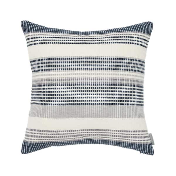 EVERGRACE Freja Woven Stripes 18 in. x 18 in. Pillow
