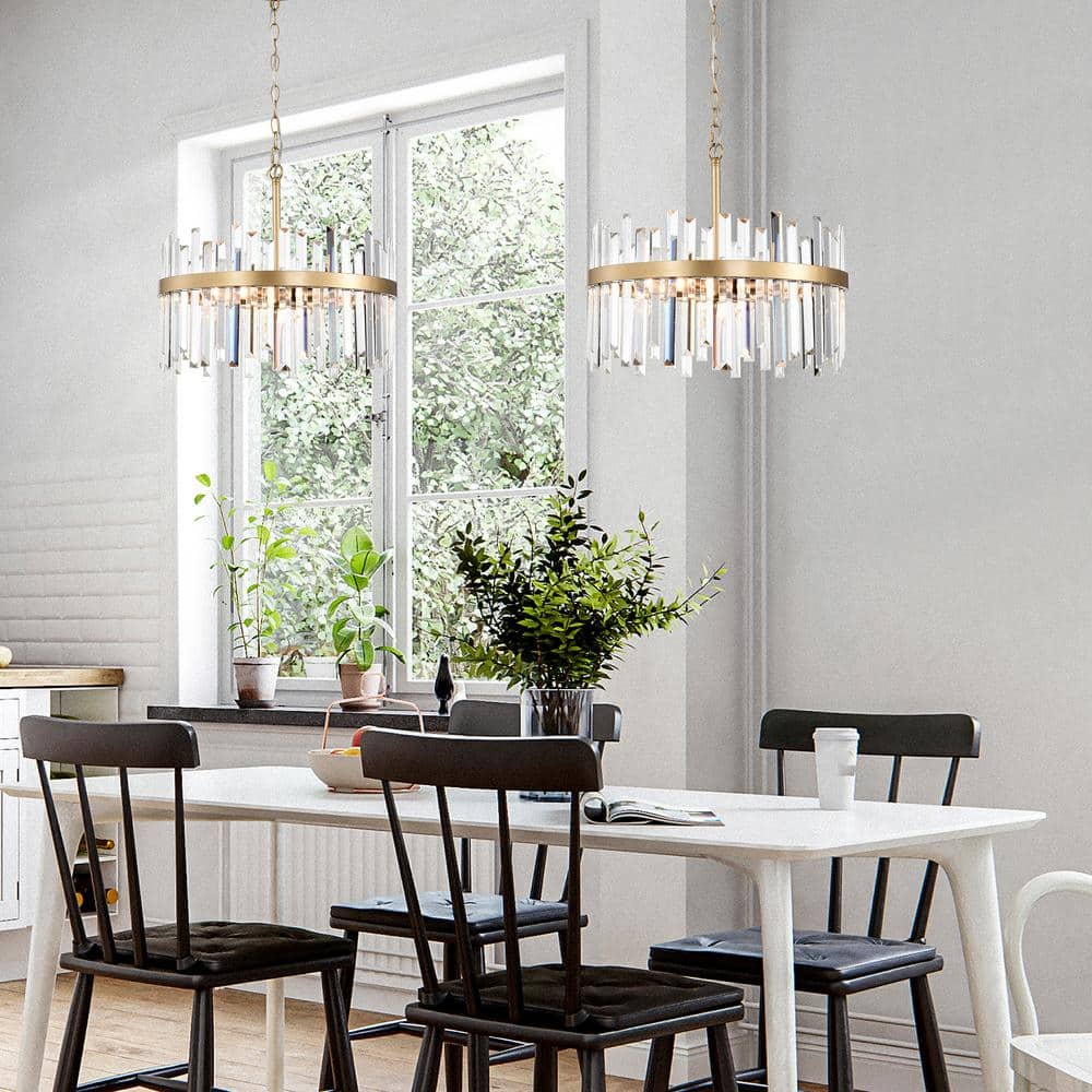 Casandra 5-Light Bronze Crystal Drum Chandelier