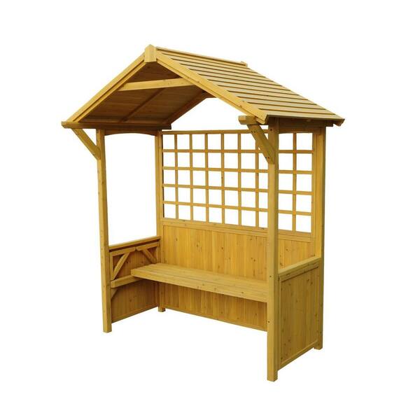 Leisure Season 95 in. x 80 in. Barbeque Shelter 2-in-1 Seated Party Arbor