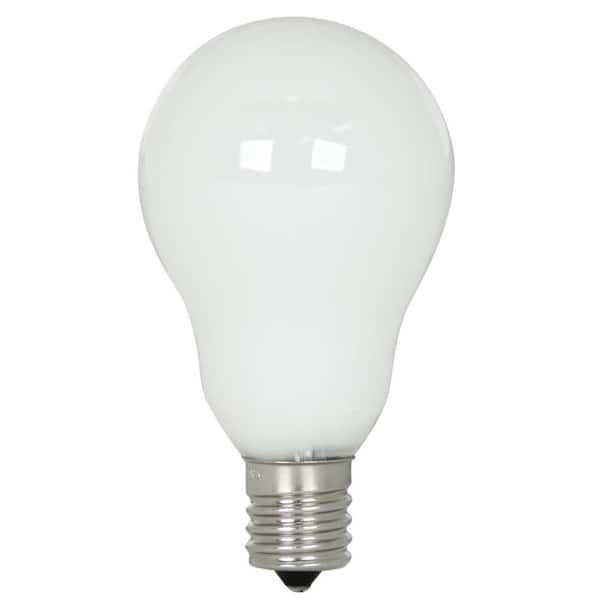 Photo 1 of 15-Watt A15 E26 Incandescent White Light Bulb, Soft White 2700K (2-Pack)