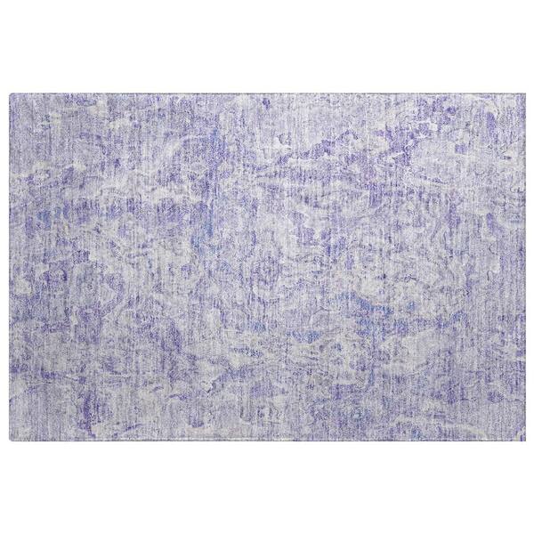 Dream Shag Premium Machine Washable Abstract ADS829 Plum 2 ft. x 3 ft. Accent Rug