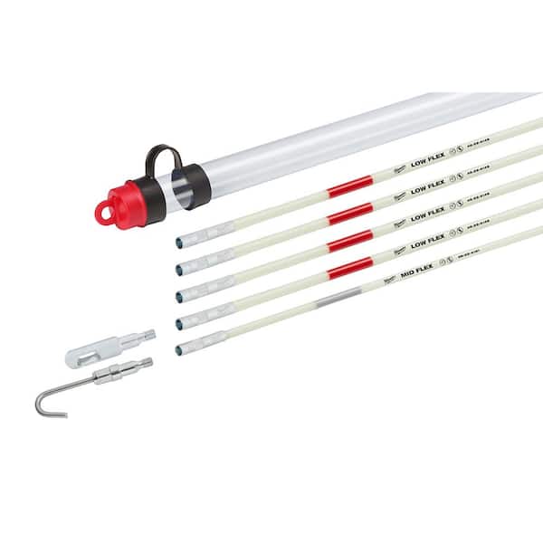 Milwaukee 25 ft. Low and Mid Flex Fiberglass Fish Stick Combo Kit with  Accessories 48-22-4160 - The Home Depot