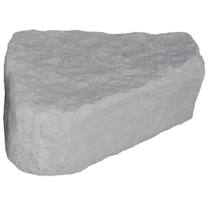 14 in. x 36 in. x 27 in. Gray Polyethylene Large Right Triangle Landscape Rock