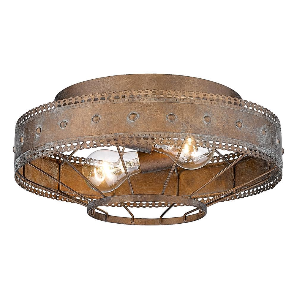 Golden Lighting Ferris 7-in W 2-Light Blue Verde Patina Rustic Wall Sconce Golden Lighting Ferris 7-in W 2-Light Blue Verde Patina Rustic Wall Sconce