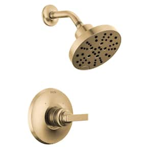 Tetra 1-Handle Wall-Mount Shower Trim Kit in Lumicoat Champagne Bronze (Valve Not Included)