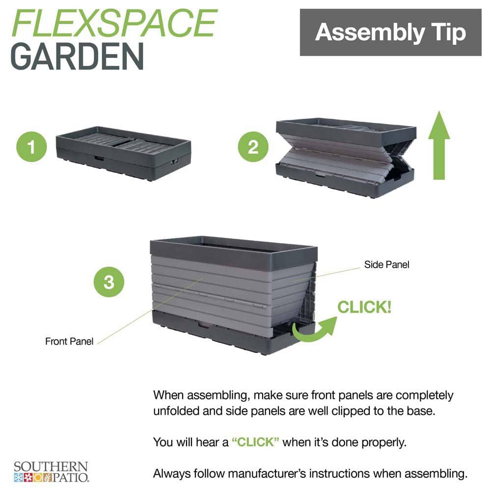 Gray Polypropylene Modular Raised Garden Planter Set