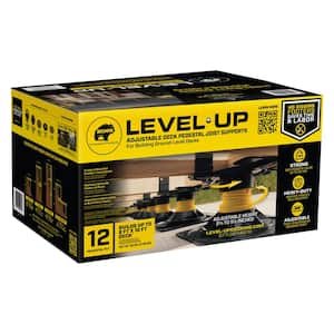 Level.Up Adjustable Deck Pedestal Joist Support Kit (12-Pedestal Kit)