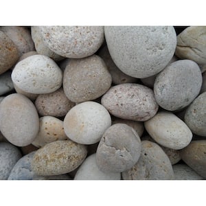 0.50 cu. ft. 40 lbs. 1 in. to 3 in. Medium Buff Mexican Beach Pebble