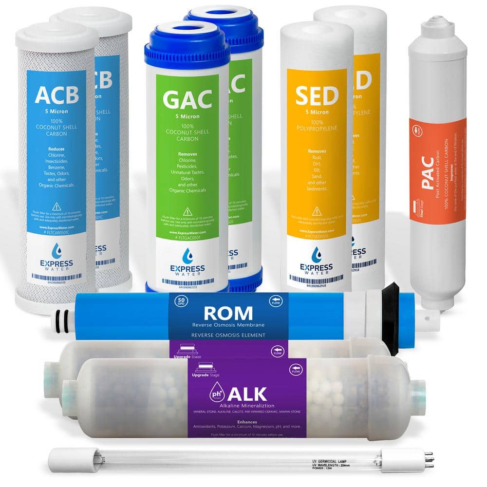 1-Year Reverse Osmosis System Filter Set - 11 Filters with 50 GPD RO Membrane - 10 in. Size price history on PriceWatchPro