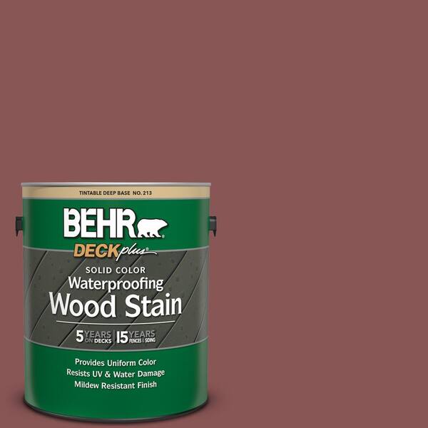 BEHR DECKplus 1 gal. #PPU1-09 Red Willow Solid Color Waterproofing Exterior Wood Stain