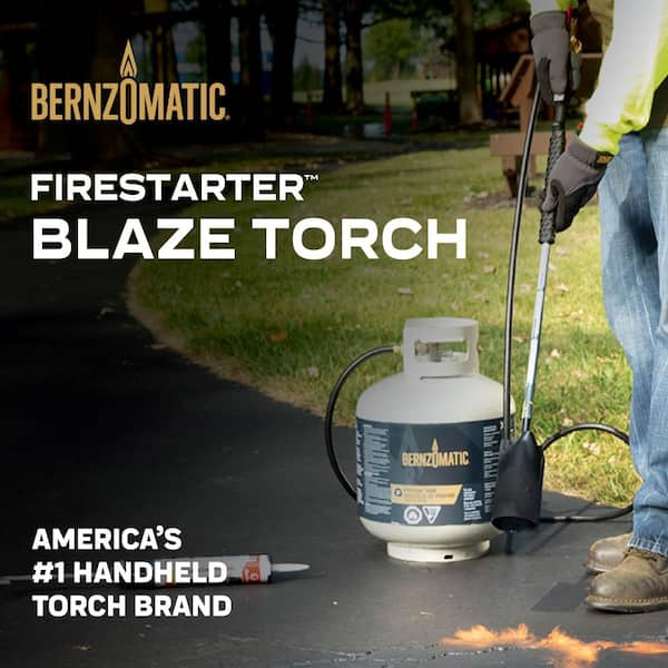 Firestarter Blaze Torch Compatible with 20 lb. Propane Tank with Adjustable Wide Brush Flame and Spark Lighter