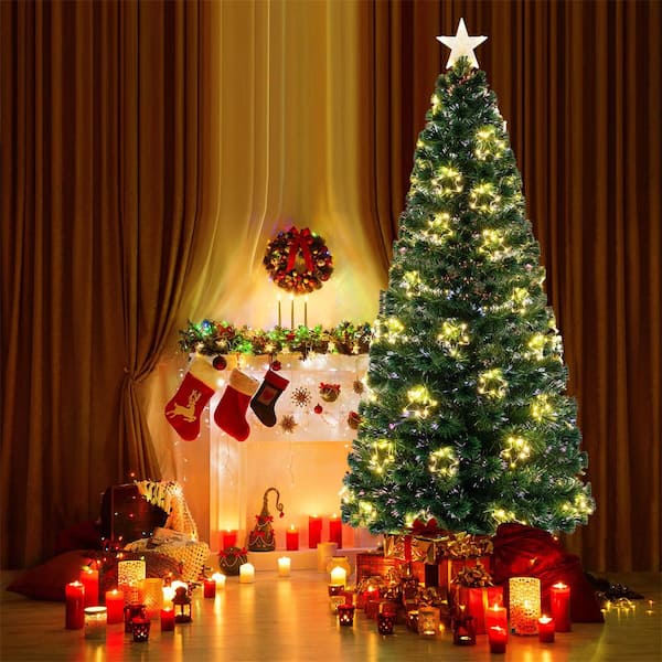 7ft. PreLit Artificial Christmas Tree with 270 Branch Tips 509 Warm White LED Lights