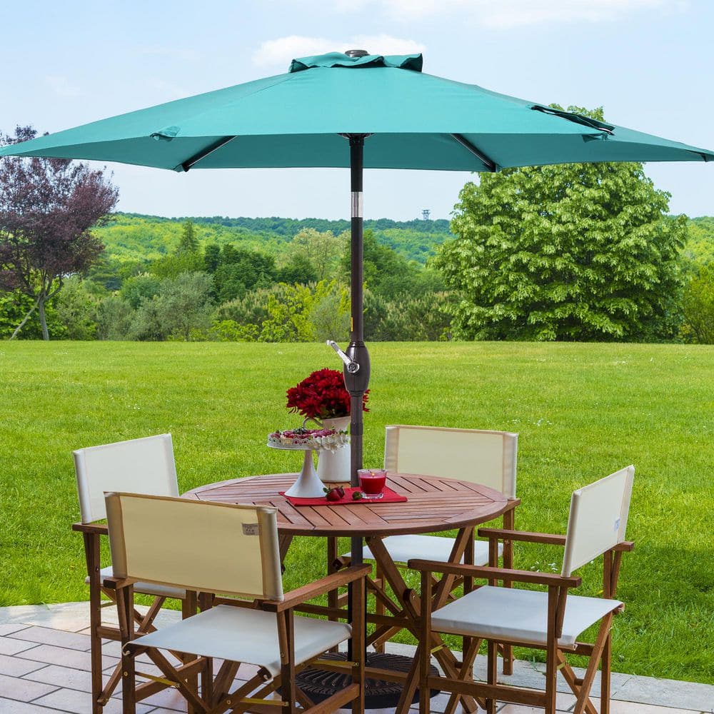garden treasures blue paisley market 7.5-ft patio umbrella Simple Deluxe 7.5ft Outdoor Table Yard Umbrella with Push Button Tilt/Crank, 6 Sturdy Ribs for Garden, Deck, Backyard, Pool, : Patio, Lawn & style elegance to your outdoor space with this eye Best Choice Products 7.5ft Patio
