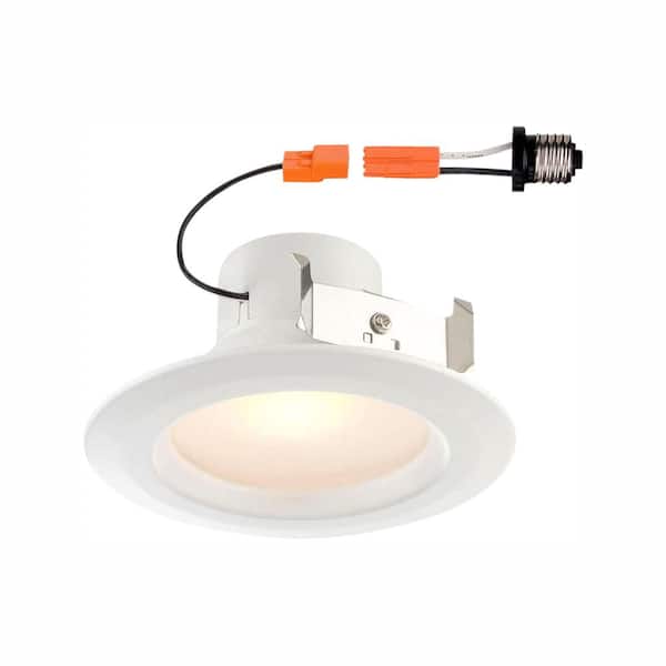 EnviroLite Standard Retrofit 4 in. White Recessed Trim Soft Light LED Ceiling Can Light with 91 CRI, 3500K