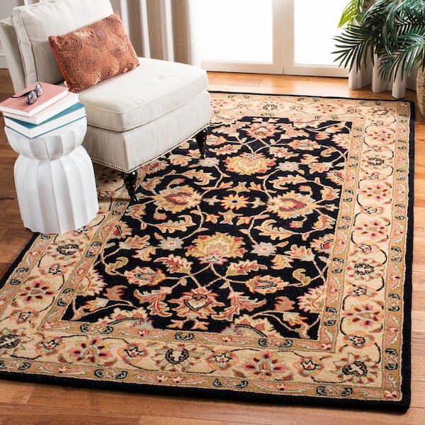 Heritage Black/Gold Doormat 2 ft. x 4 ft. Border Area Rug