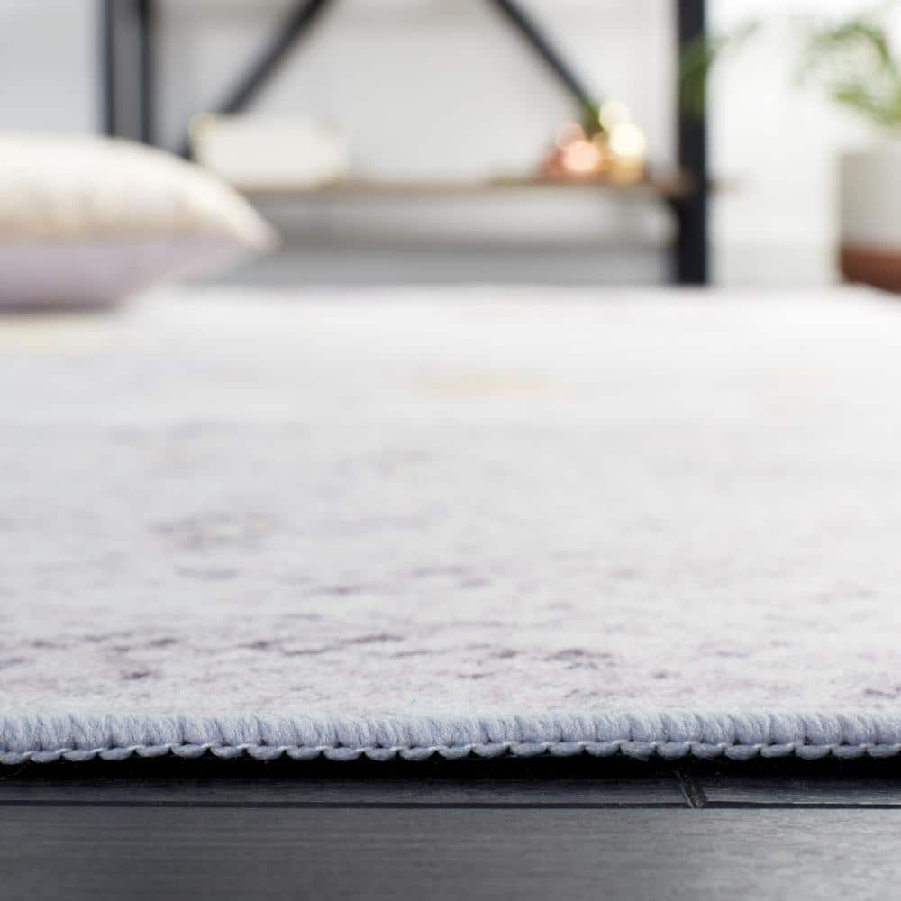 Tacoma 4' x 6' Gray and Gold Synthetic Area Rug