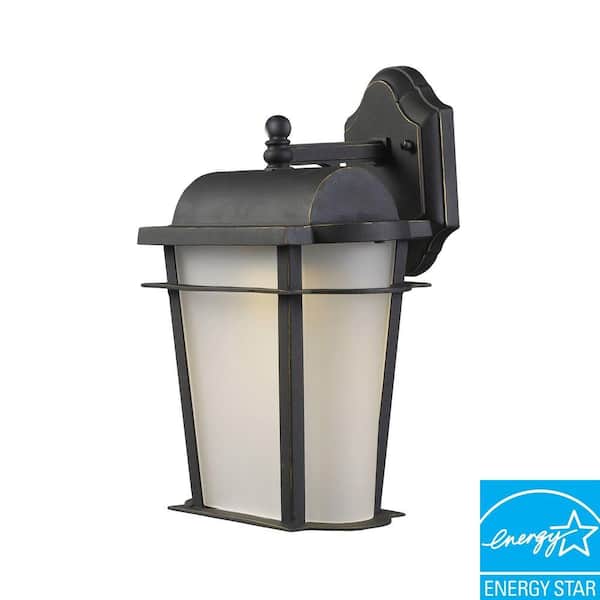 Titan Lighting Hampton Ridge 14 in. Outdoor Weathered Charcoal LED Wall Sconce-DISCONTINUED