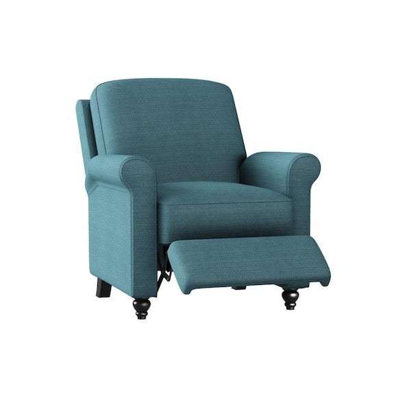 ProLounger Caribbean Blue Linen-Like Fabric Push Back Recliner Chair