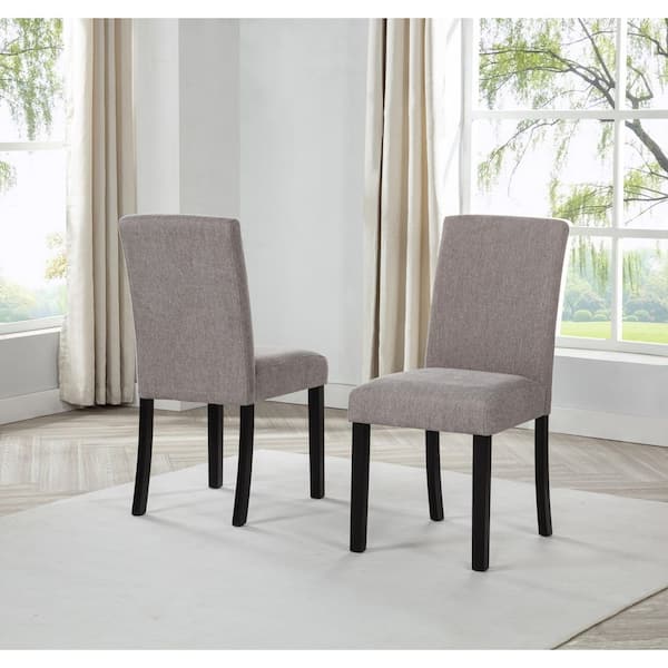 Willowridge Black/Gray Fabric Dining Chairs (Set of 2)