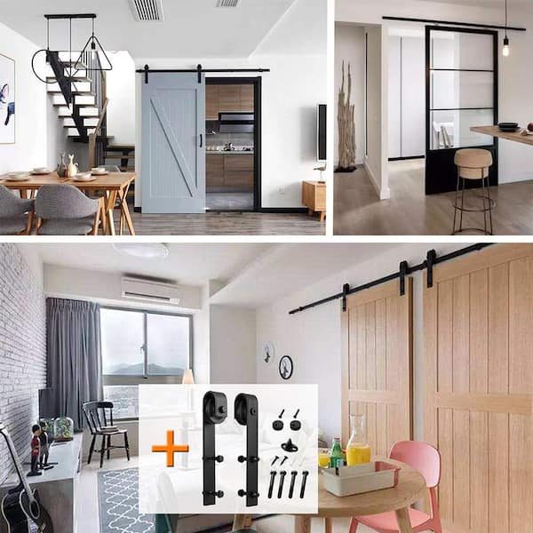 11.5 in. Black J-Shape Steel Barn Style Sliding Door Hardware Replacement Roller (2-Pack) 11.5 in. Black J-Shape Steel Barn Style Sliding Door Hardware Replacement Roller (2-Pack)