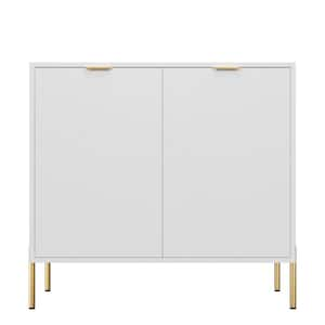 White 31.5 in. H Storage Cabinet with Adjustable Shelves