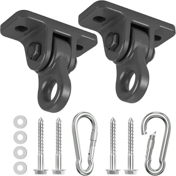 Heavy Duty Swing Hangers Kit with Screws Bolts for Porch Patio Yoga Seat Indoor Outdoor Use (2-Pack)