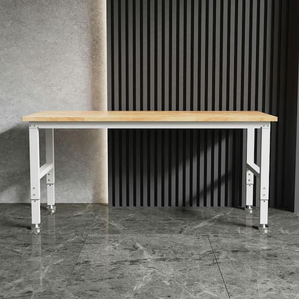 Frontier 72 in. W x 24 in. D Adjustable Height Wood Top Workbench