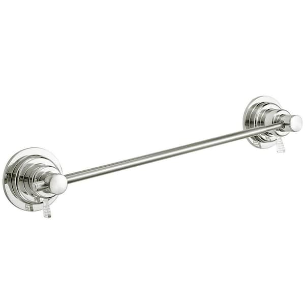17 in. to 29 in. Extendable Stainless Steel Wall Mounted Towel Bar in Brushed Nickel, Suction Cup Towel Bar