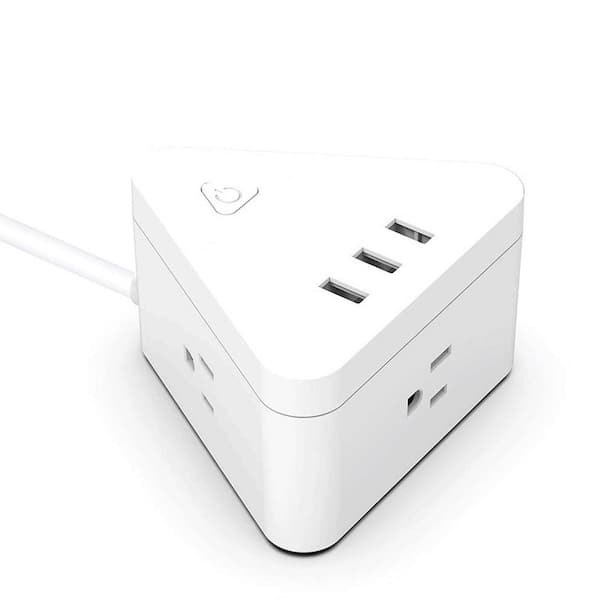 Bred rækkevidde Kvarter Advarsel AVATAR CONTROLS 3 Outlets and 3 USB Ports Wi-Fi Smart Power Strip APS13T-US  - The Home Depot