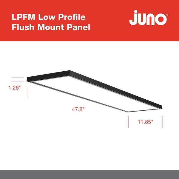 Juno LPFM 1 ft. x 4 ft. 4000 Lumen Black or White Dimmable Integrated LED Flush Mount Flat Panel Light with Switchable CCT