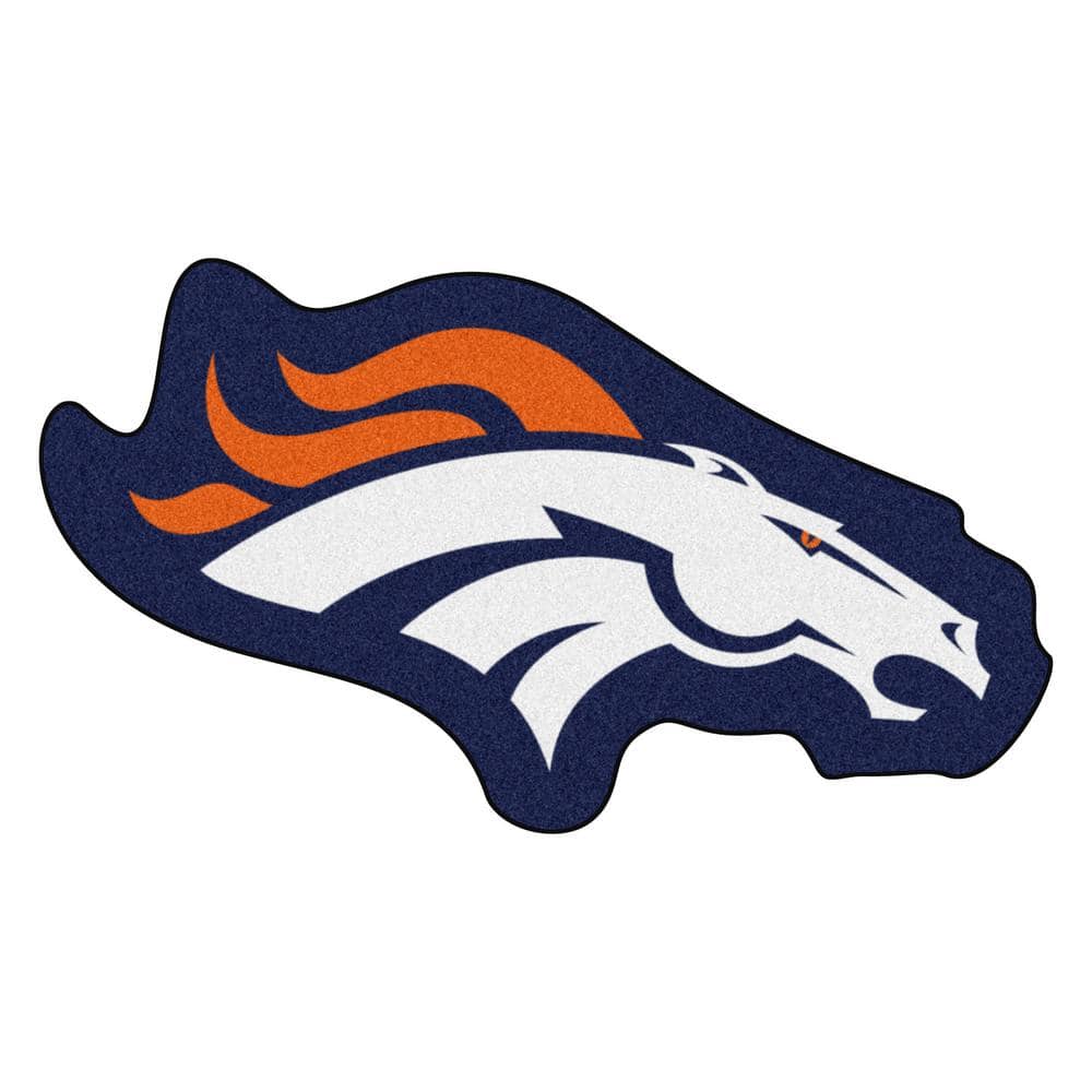 FANMATS Denver Broncos Navy 3 ft. x 2 ft. Mascot Helmet Area Rug 31735 -  The Home Depot