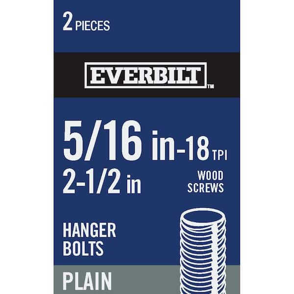 Everbilt 5/16 In.-18 Tpi X 2-1/2 In. Coarse/Standard Steel Plain Hanger ...