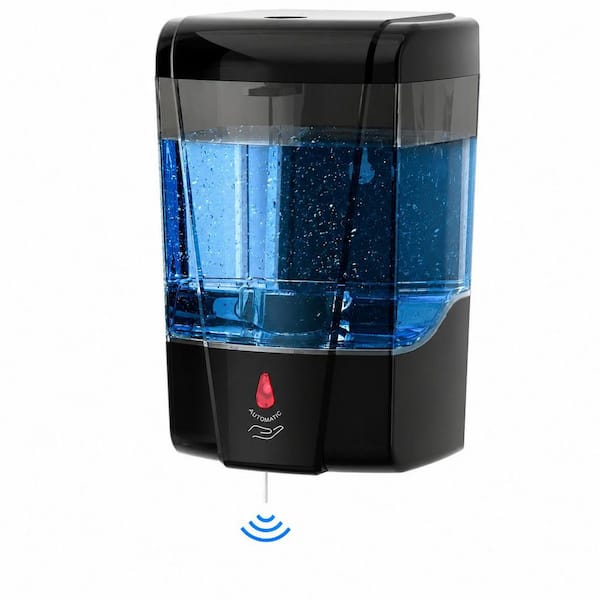 Black Automatic Touchless Soap Dispenser, Wall Mount 21 fl. oz. Electric Sensor Pump for Bathroom, Kitchen and Hotel